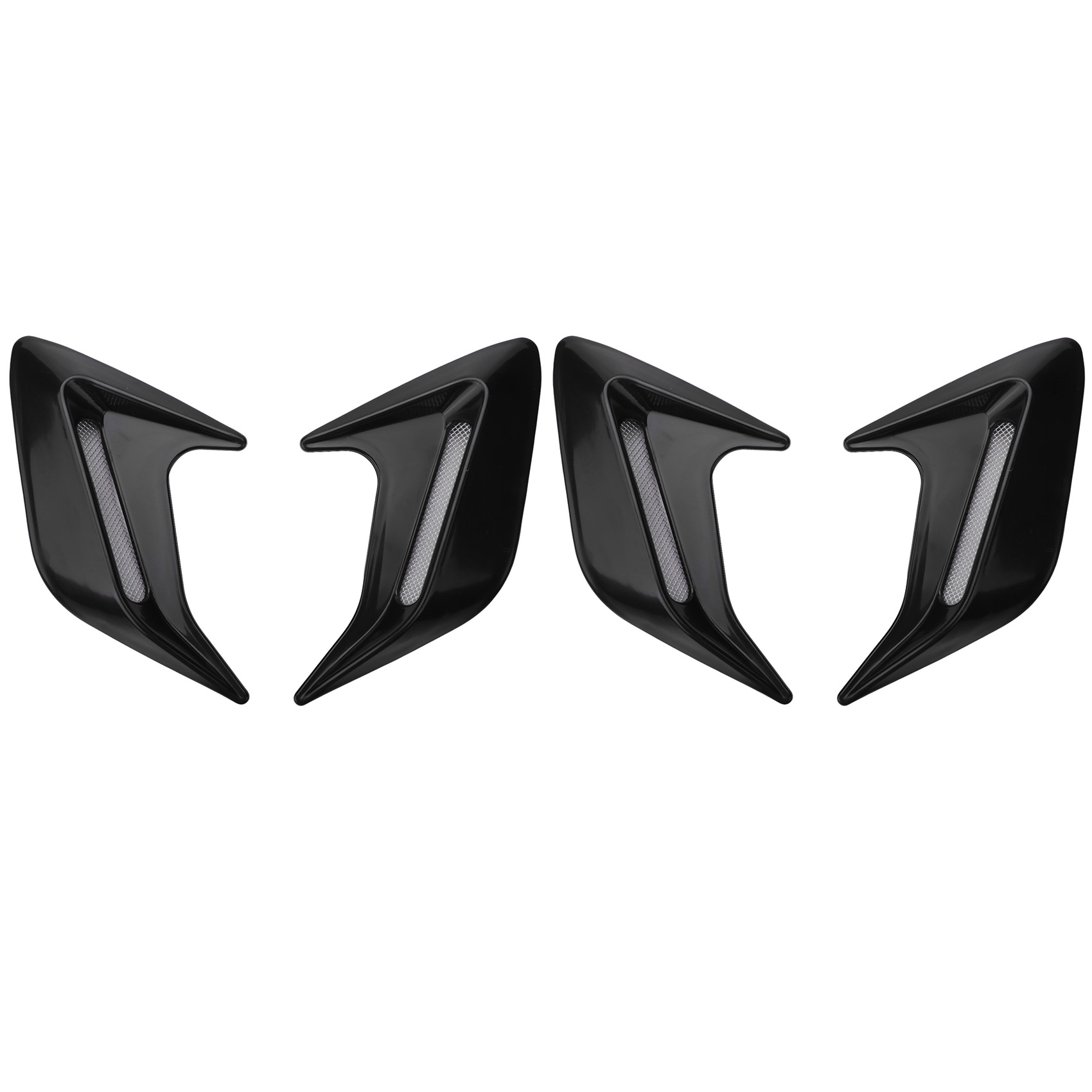 NAMUNY 2X Universal Car Vents Decorative Car Style Air Flow Vent Hood Black