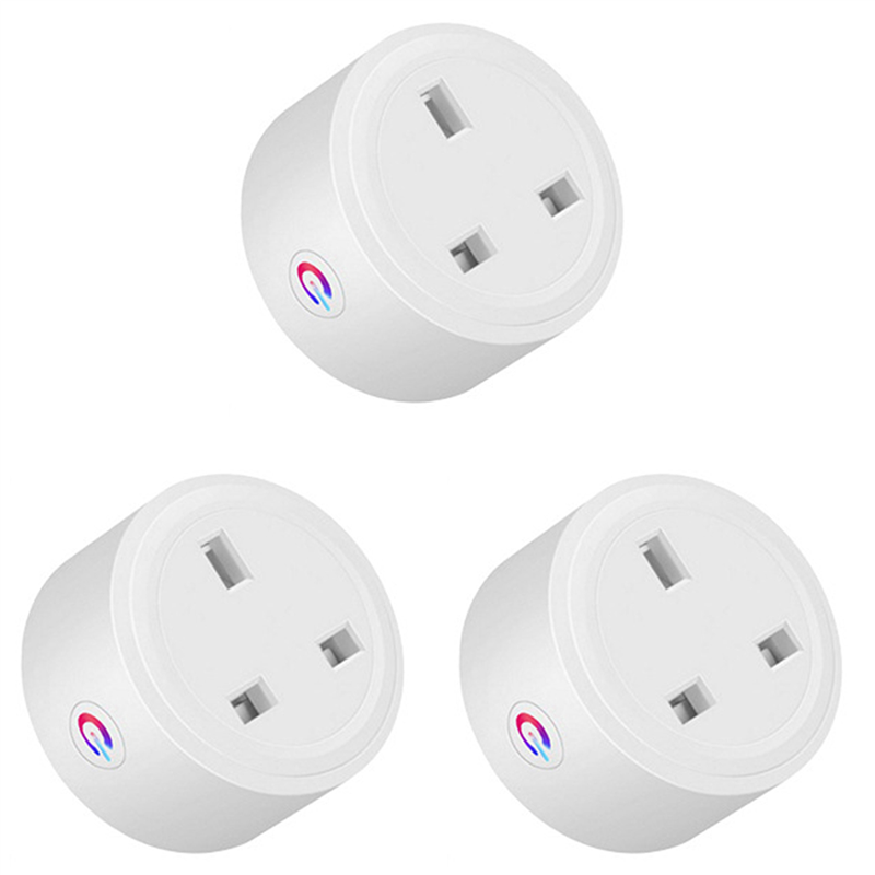3X Tuya Zigbee Smart Socket 16A Home Powers Monitor Powers Outlet Smart Life Voice Control Timing DIY UK Plug