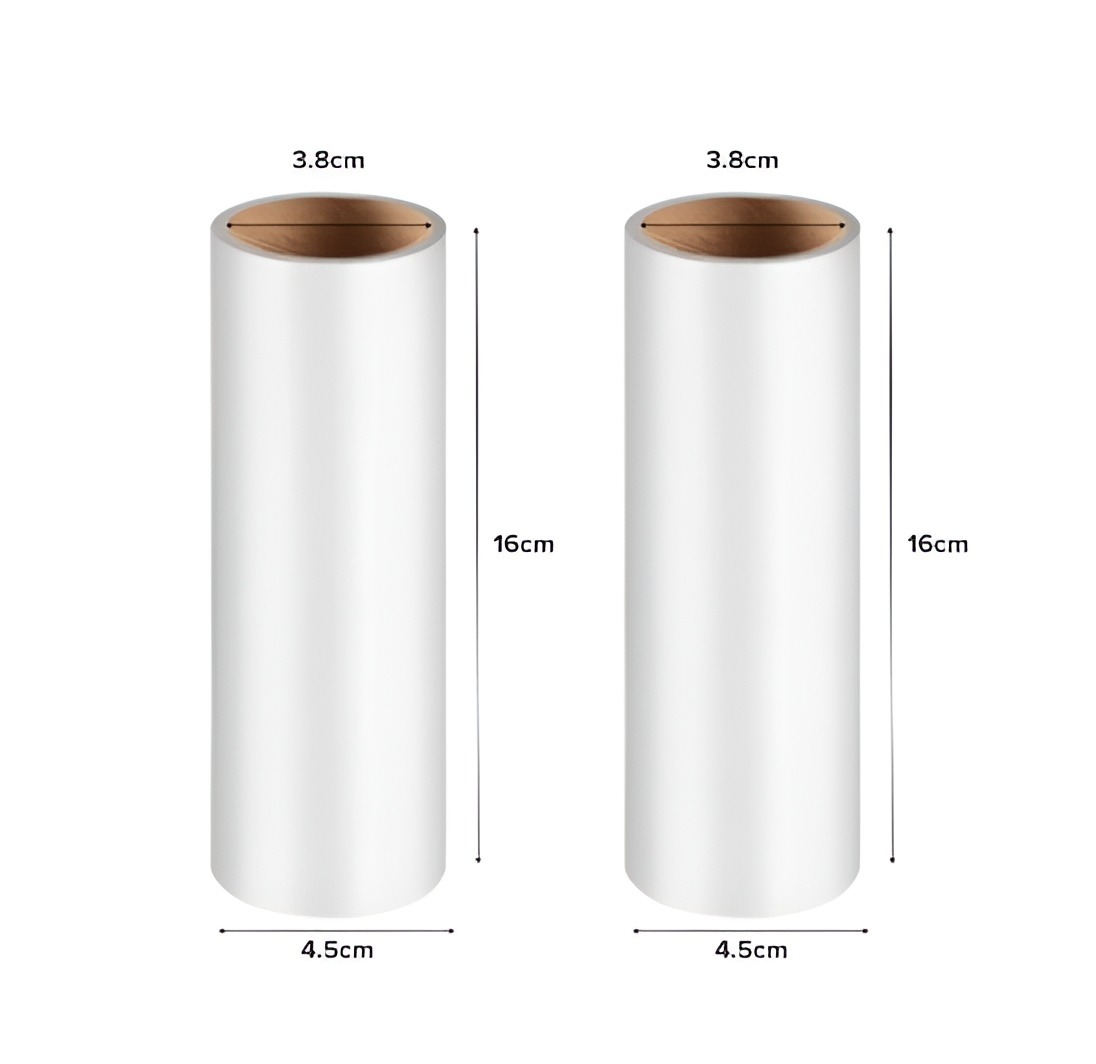 16 CM Lint Remover Roller Refill , Hair Remover Roller Refill 60 Sheet Pack Of 2 Piece Refill