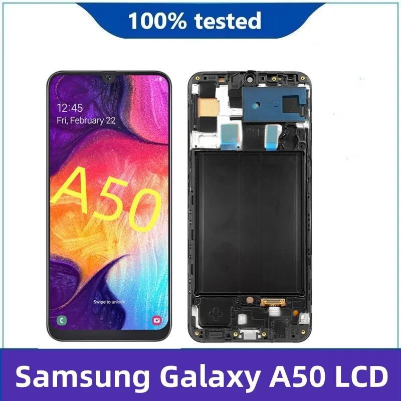 New specials TFT A50 Display Screen With Frame, for Samsung Galaxy A50 A505 A505FN/DS A505F/DS LCD Display Digital Touch Screen Replacement