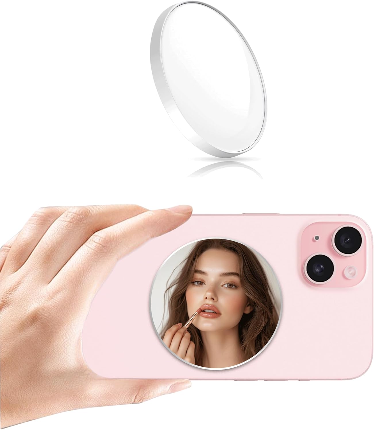 Magnetic Selfie Mirror for phone with Holder - Selfies, Makeup and Vlogging Made Easy