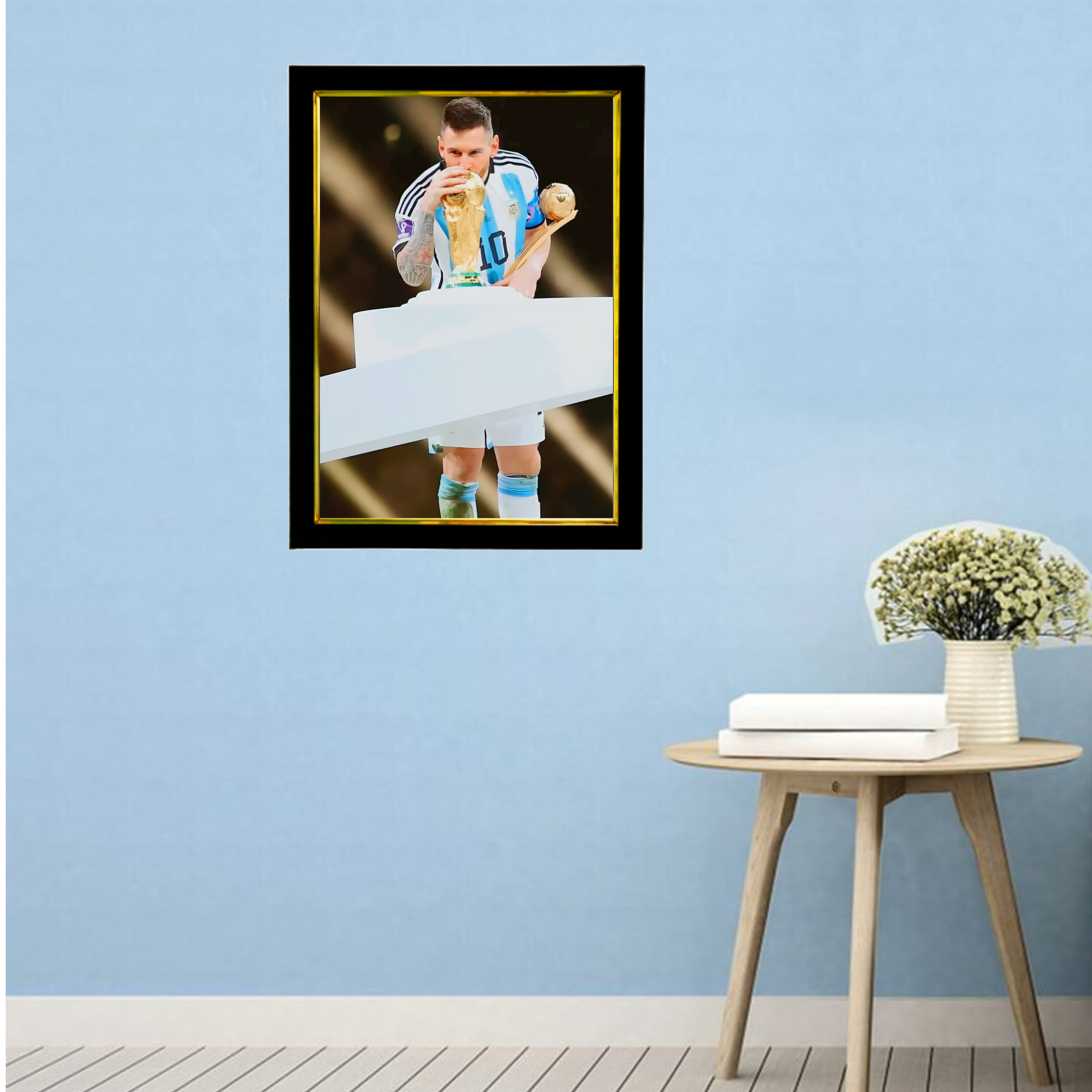 Lionel Messi Fifa World Cup Trophy Photo Frame| A4 Size |