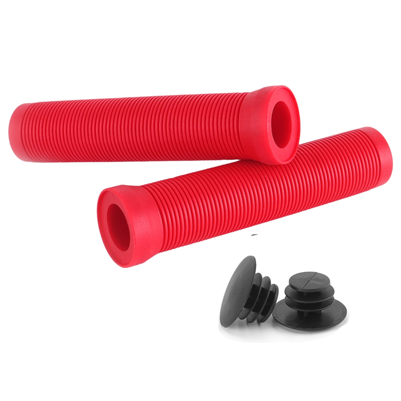 JAERBEE Bike Grips 22mm Road Bicycle Grip Anti-Slip Shock-Absorbing Handlebar Grip Bar End Plug Bike Part Red