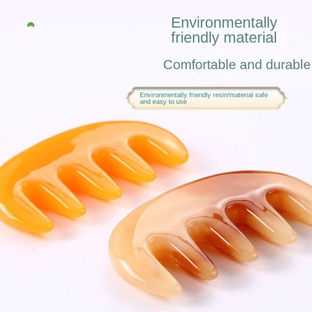 New Resin Massage Comb Antistatic Lift To Remove Wrinkles Scraping Comb Relieve Facial Tension Five-tooth Comb