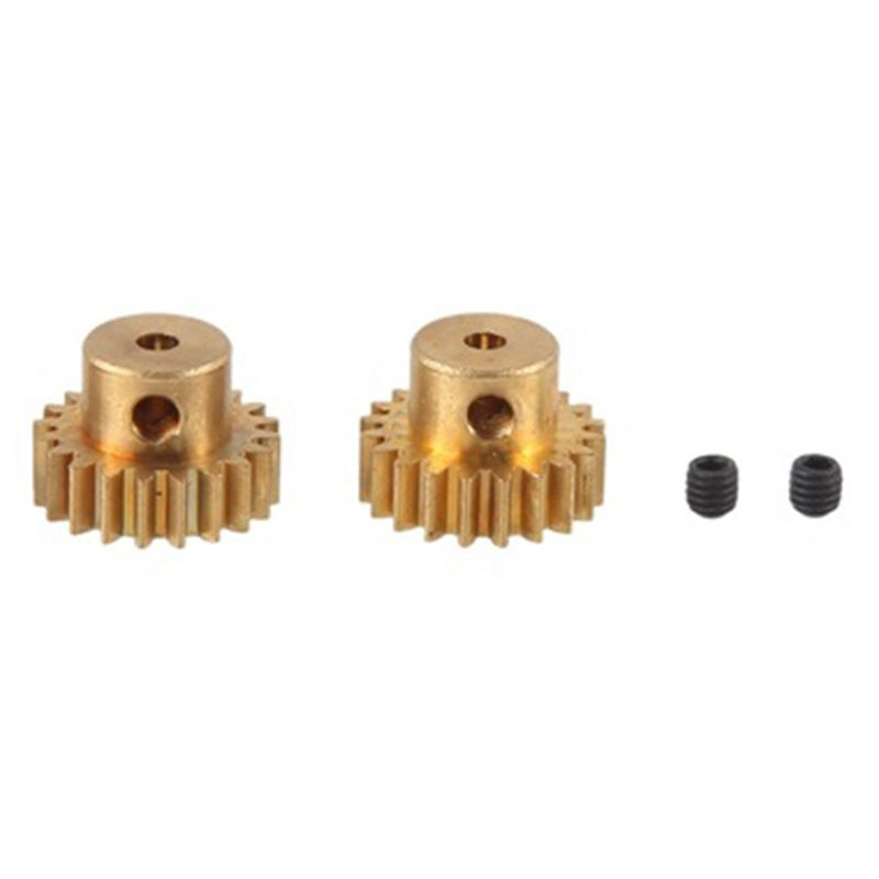 2PCS 2.3mm Shaft Brass Pinion Motor Gear 20T 48DP M0.6 M0.8 for 1/12 1/16 RC Car 7075 - Redcat 370/380/390