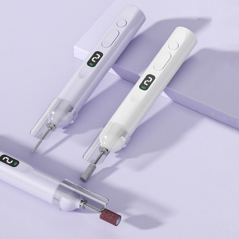 Portable Handheld Electric Nail Polisher Rechargeable Fast Curing Wireless Nail Dryer LCD Display Bottom Nail Lamp Nail Grinder Kit Personal Polish Manicure Tools