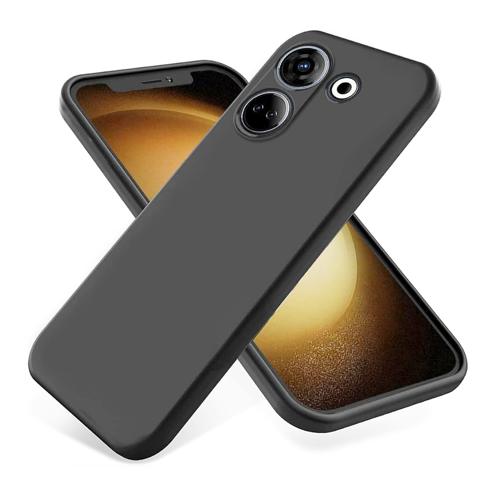 Case for Tecno Camon 20/Tecno Camon 20 Pro, Liquid Silicone Protective Phone Case for Tecno Camon 20/Tecno Camon 20 Pro with Silicone Lanyard, Slim Thin Soft Shockproof Cover for Tecno Camon 20 Black