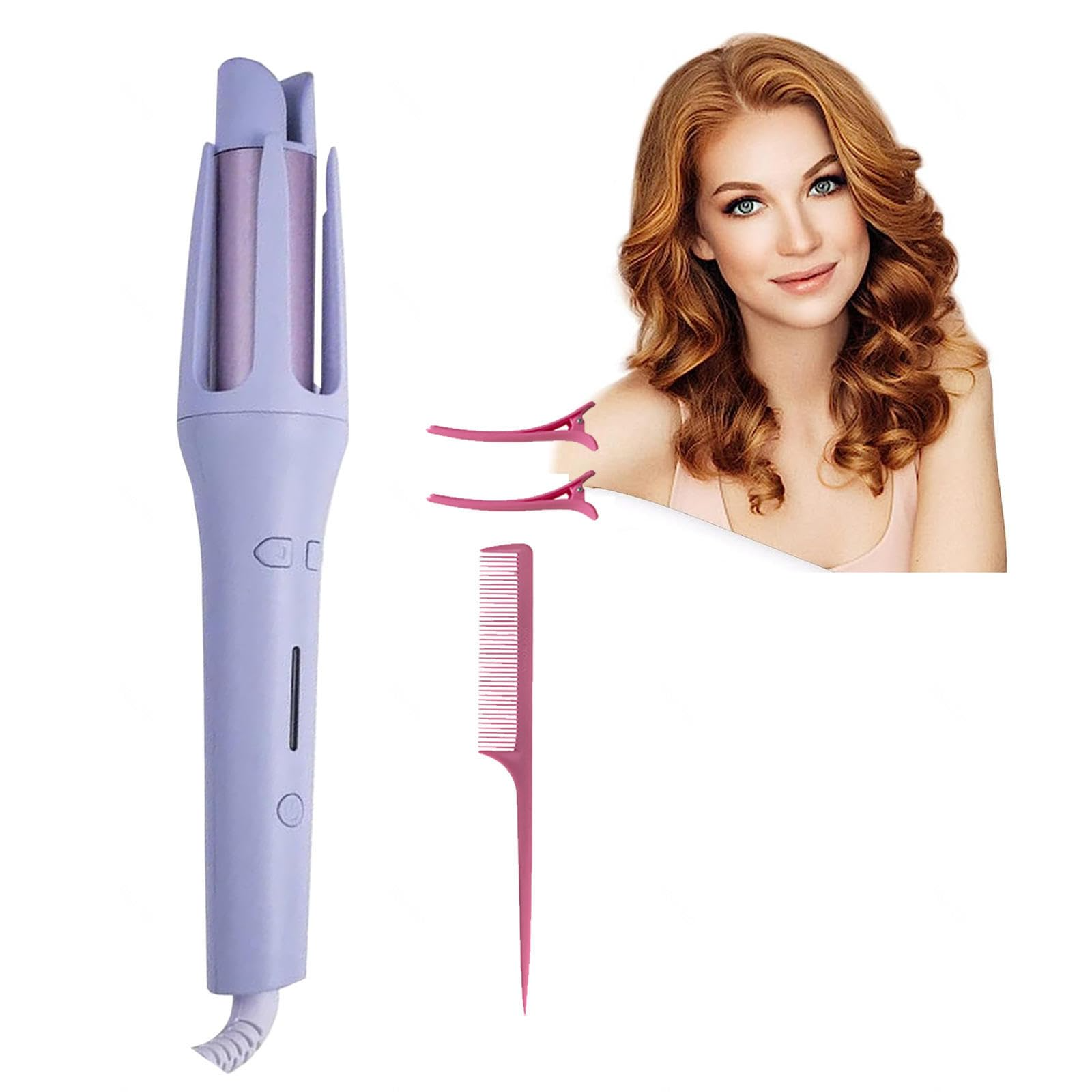 Automatic Curling Iron Hair Curler | Tourmaline PTC Heater with LED Display | 32mm Anti-Scald Ceramic Plate | 4 Temperature Settings, | Electric Hair Curler for Wavy & Curly Styles