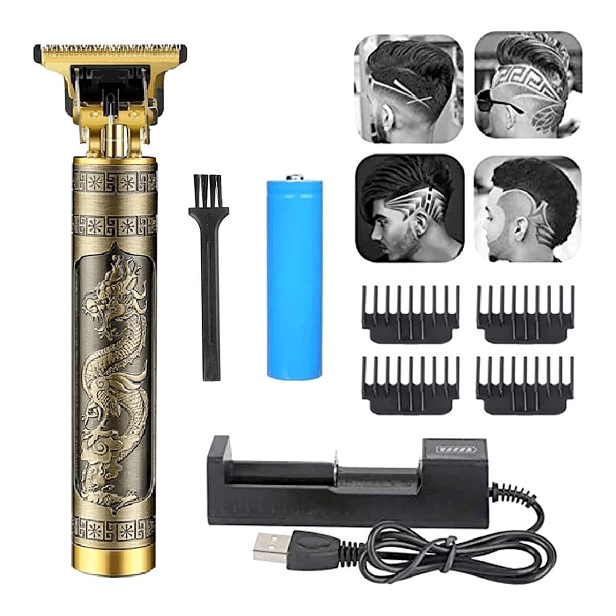 Vintage Metal Body Adjustable Blade Clipper Professional T9 Hair Trimmer Clipper & Shaver For Men