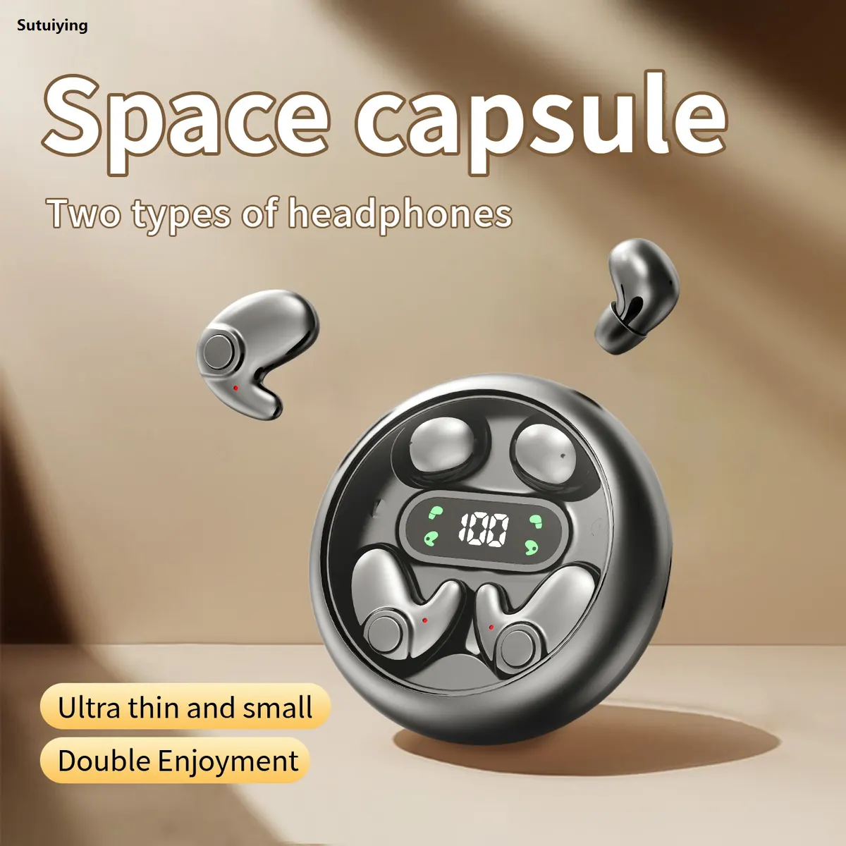 Sutuiying Wireless noise cancelling earphones HiFI stereo gaming with microphone TWS in ear earphones waterproof earphones - image 1