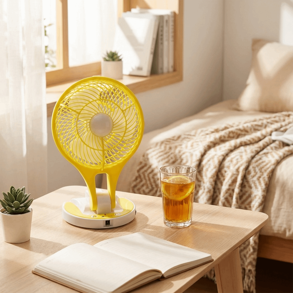 Easy To Carry Quiet Operation Foldable Mini Fan Lightweight Gentle Wind Power Powered Fan Foldable Design Compact Design Portable Desk Fan Outdoor Use
