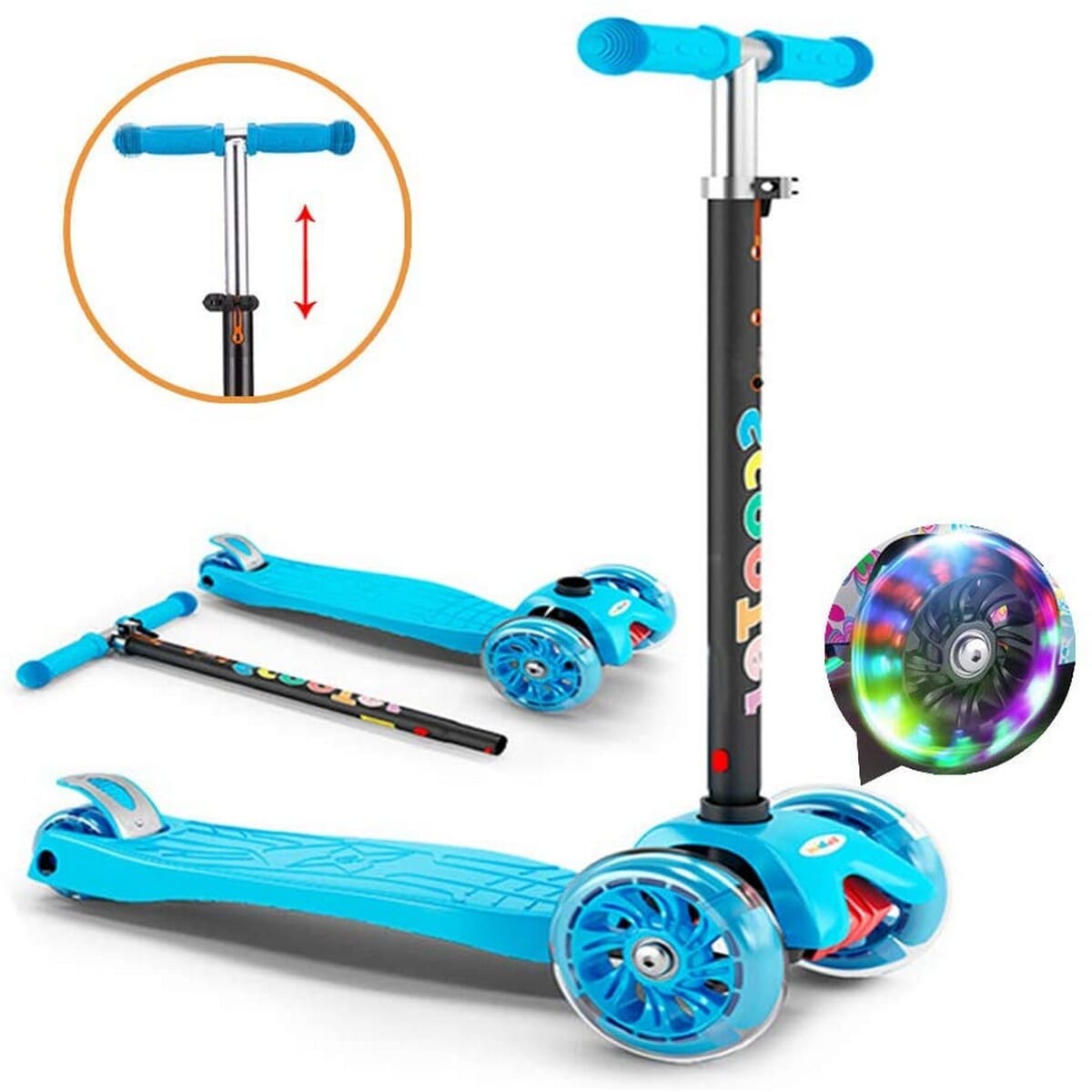 4 Level Adjustable Foldable Scooter For Kids | Height Adjustable Scooter For Kids With Easy Stop Feature