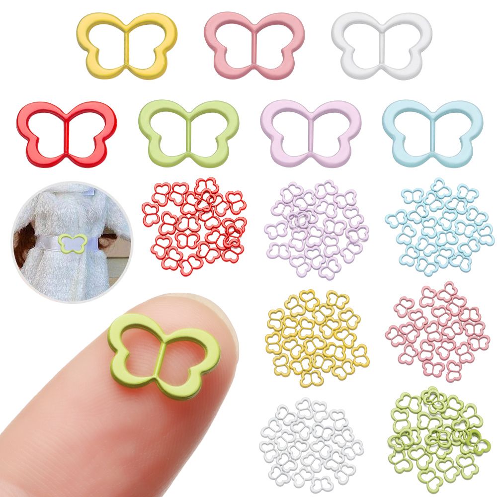 20PCS 3.5mm Garment Supplies Butterfly Belt Buttons Doll Clothing Accessories Sewing Supplies Mini Button Doll Buckle