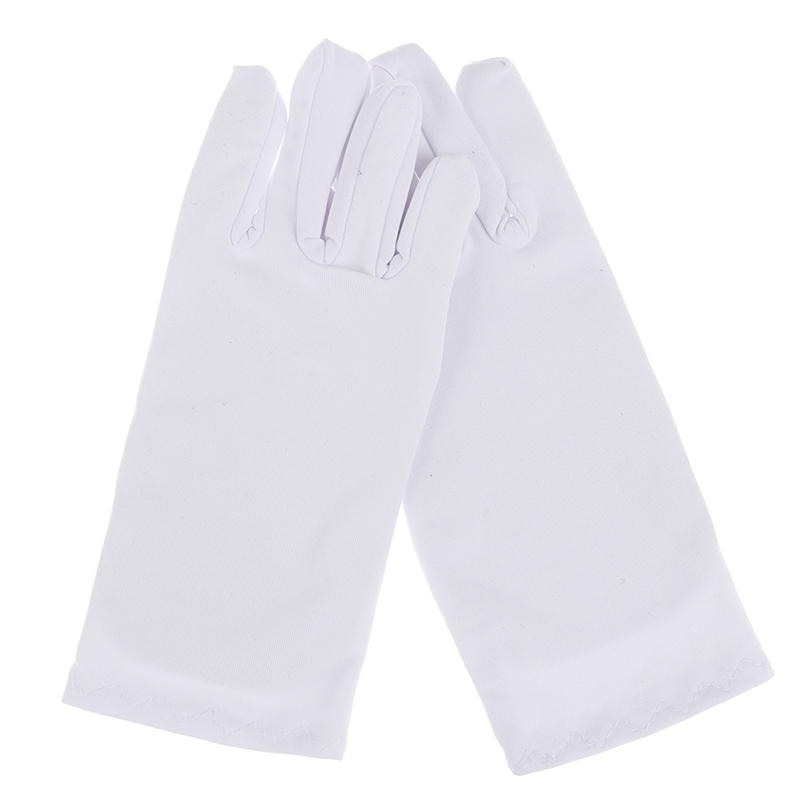 1 pair Cotton gloves Khan cloth Solid gloves rituals play white gloves