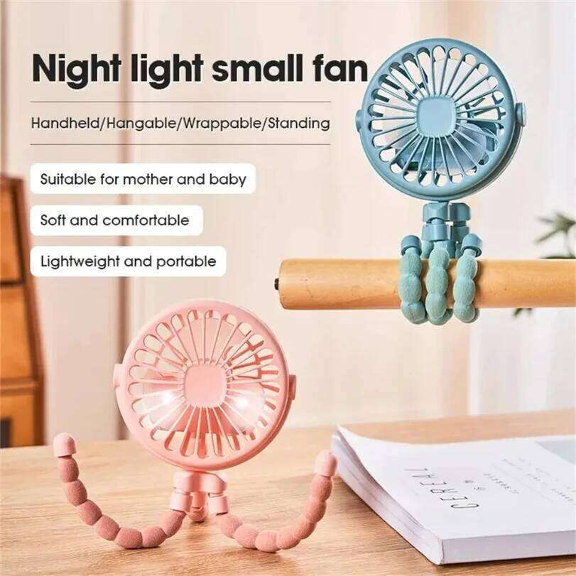 Mini Handheld Octopus Folding Multi Functional Five In One Portable Fan Silent Home Dormitory Baby Stroller Multiple Scenes