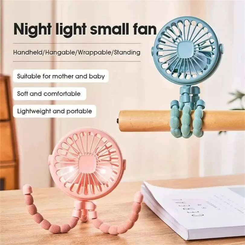 Mini Handheld Octopus Folding Multi Functional Five In One Portable Fan Silent Home Dormitory Baby Stroller Multiple Scenes