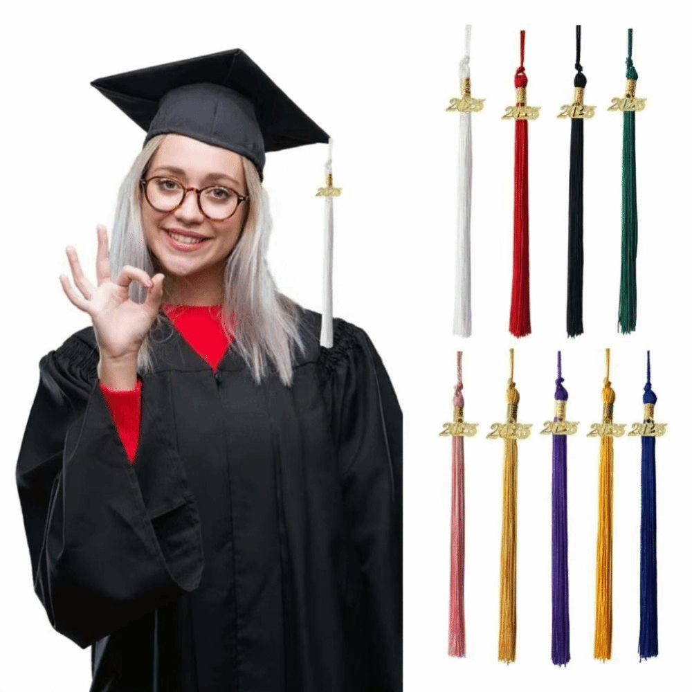 High Quality Polyester Alloy Academic Tassel Hanging 10 Colors DIY Crafts Charm Pendant 2026 Style Pure Color Student Dress Up Tassel Graduation Ornaments