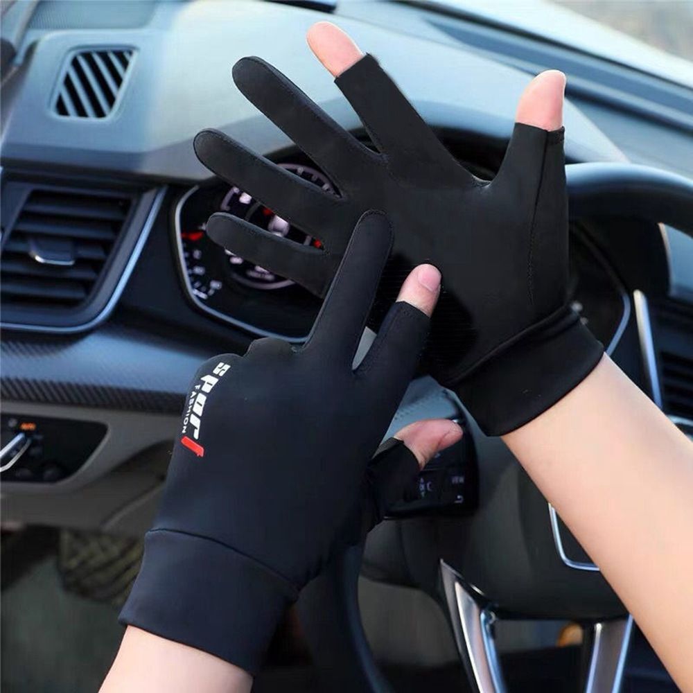 Usual Breathable Half Finger Gloves Driving Gloves Cycling Gloves Sun Protection Gloves Women Gloves Touch Screen Gloves Men Fishing Gloves Summer Sunscreen Gloves