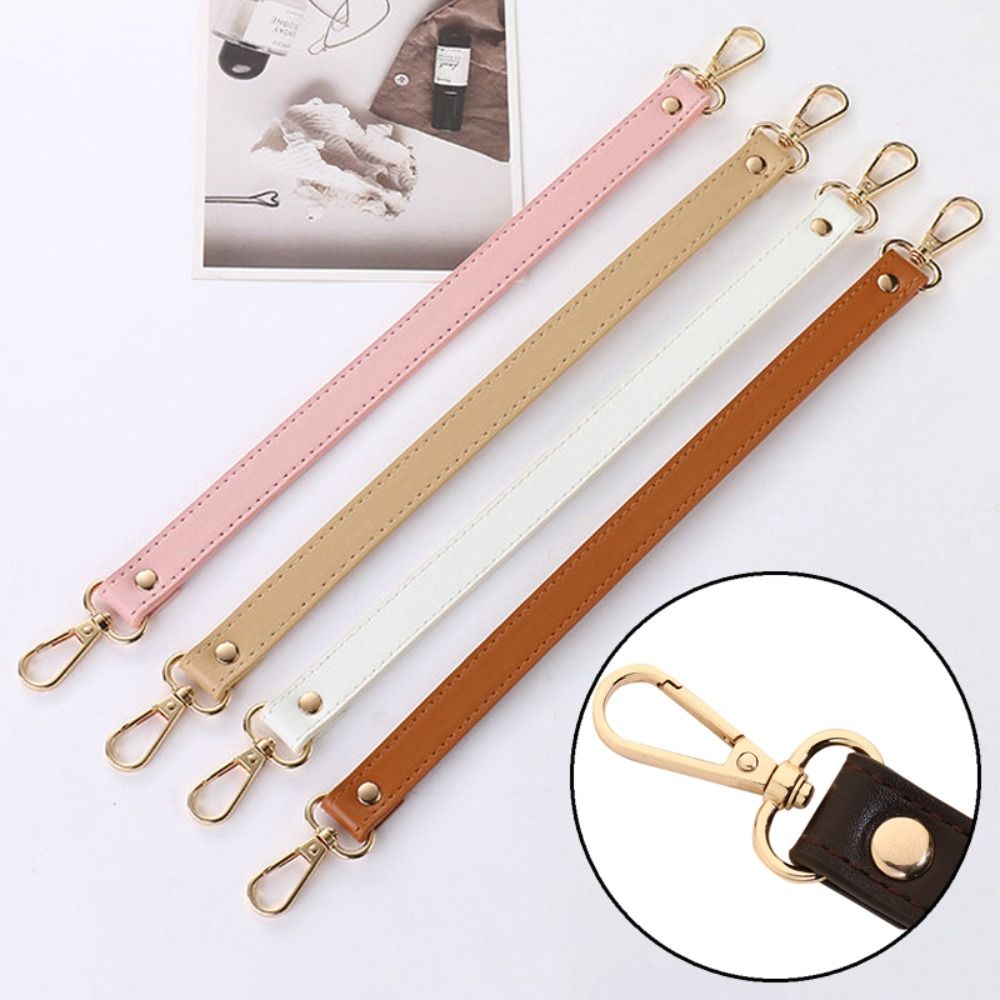 Fashion 36cm Leather Short Bag Strap DIY Hardware Handbag Straps Replacement Bag Handle