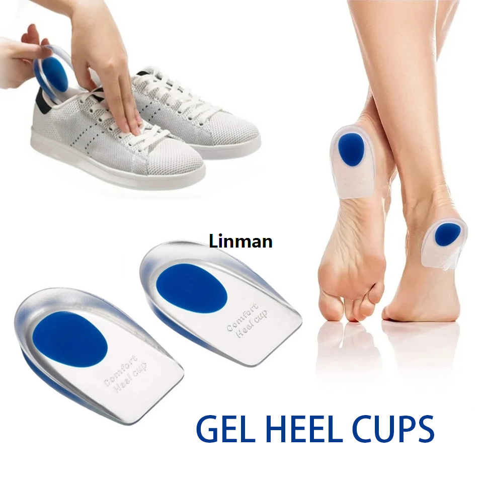 Linman 1pair Soft Silicone Gel Lnsoles Men Women TransparentRelieve FAffordable oot Pain Heel Lnsoles Foot Massager CareShoe Pad Foot Care Tool