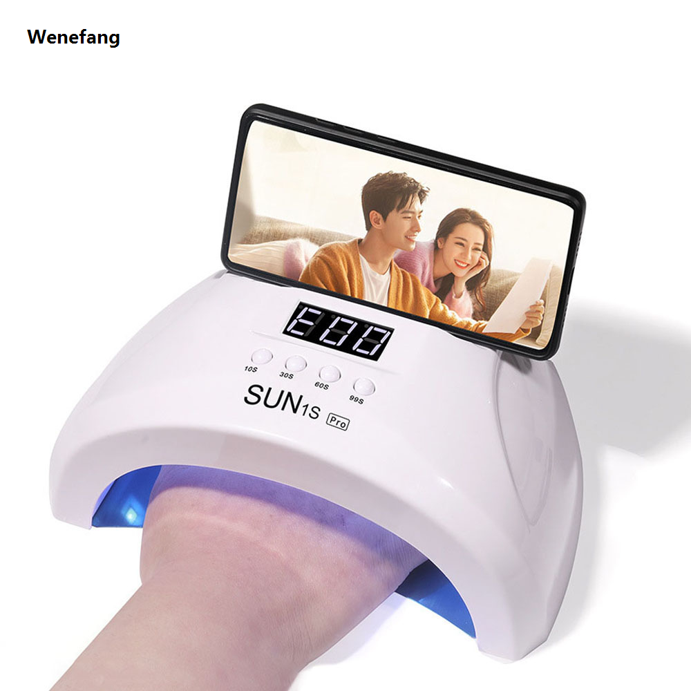 Wenefang LULAA SUN1s 48W UV LED Lamp for Nails 30 LEDs Nail Dryer with 4 【2025 Version】 Timer Nail Phototherapy Machine Manicure Tool Salon Equipment