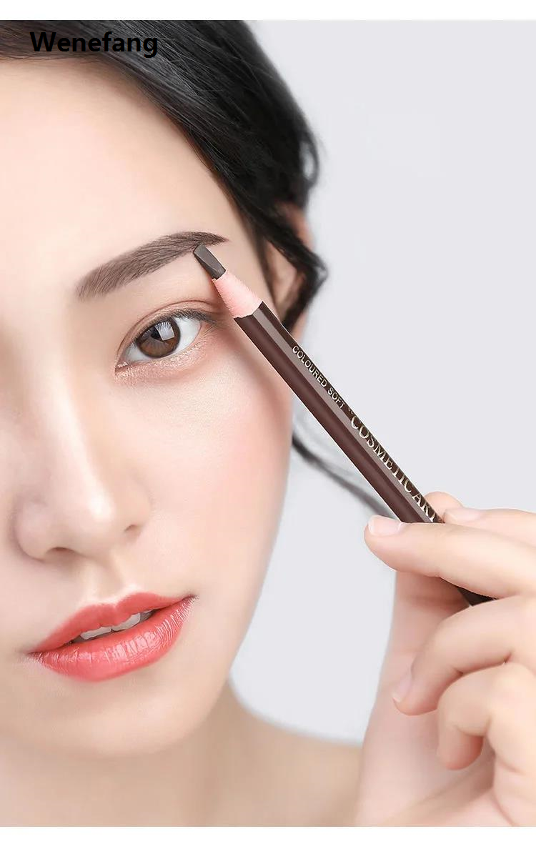 Wenefang 5pcs/set Eyebrow Pencil Cosmetics for Makeup Black Tint Waterproof Microblading Pen Brown Eye Brow Natural Beauty Free Ship