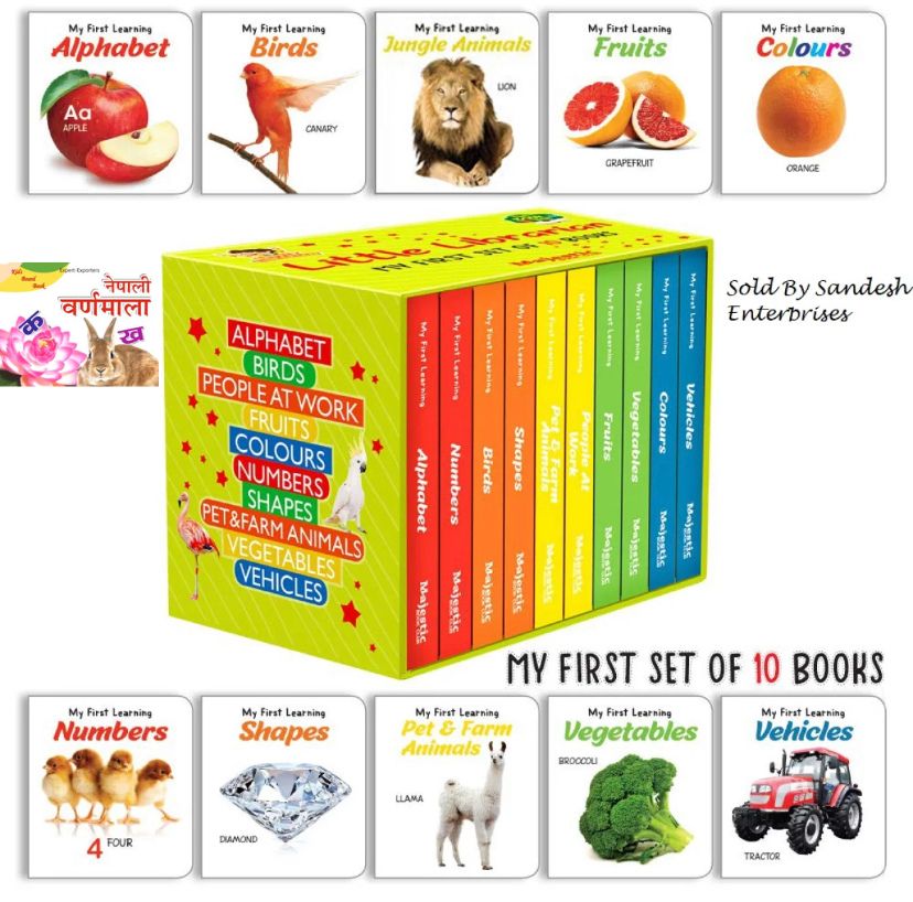 My First Little Librarian : One Nepali Varnamala Plus 10 Board Book for Kids Age: 0 to 3 (Preschool / Toddler) My First Library of Learning Library . - image 1