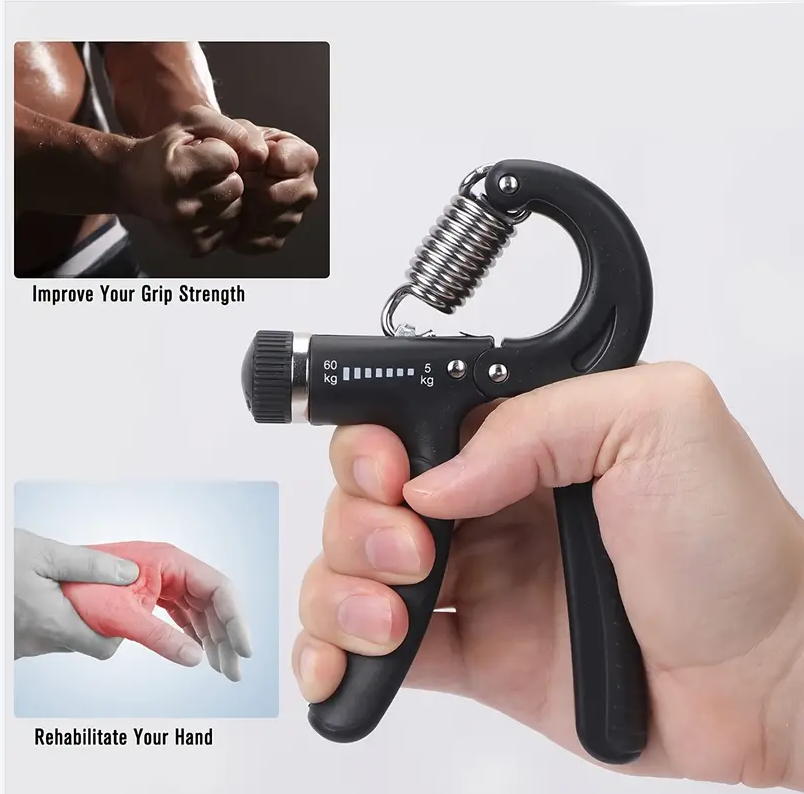 Adjustable Hand Grip Wrist Increase Strength Spring Finger Pinch Carpal Expander (10-60Kg ) - Hand Grip |