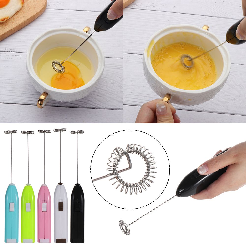 Home Kitchen Foamer Stainless Steel Coffee Stirrer Cake Blender Egg Beater Electric Milk Frother