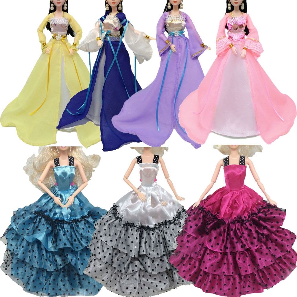 Newest Kids Gift Toy DIY Casual Wear Girl Clothes Dolls Dress Doll Accessories