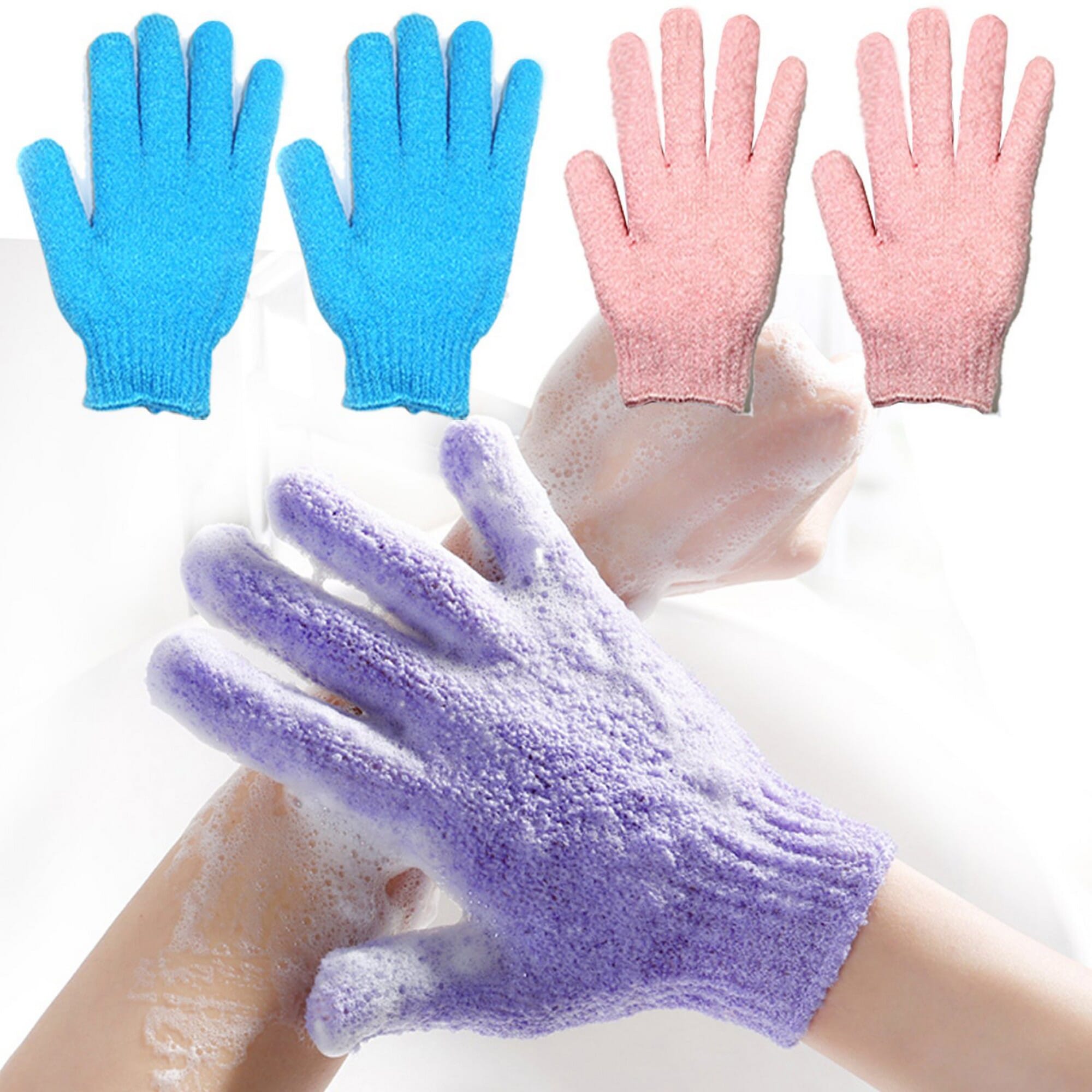 Exfoliating Body Scrubber Multicolor Bath Gloves (1 Piece)