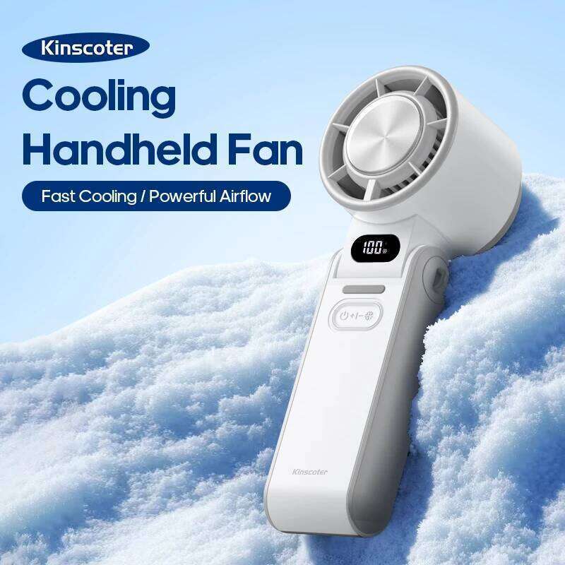 Portable High Speed Handheld 3600mAh Rechargeable 100 Wind Speeds Adjustable Mini Foldable Air Cooling Turbo Fan