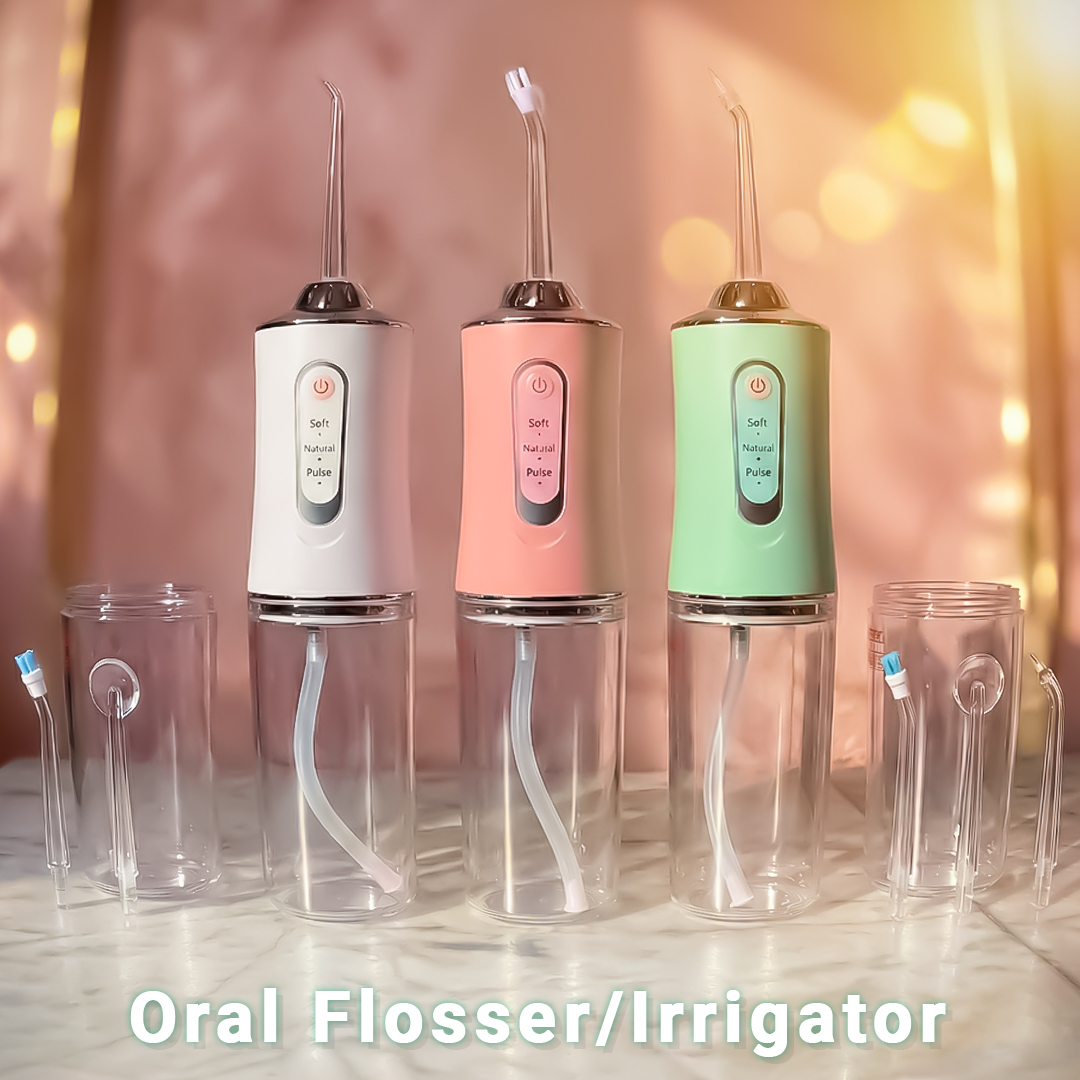 230ml Premium Dental Water Flosser | IPX7 Portable Oral Irrigator | 3 Speed Level (Soft,Normal Pulse) | Electric Water Flosser | Dental Water Floss for Teeth Braces & Orthodontic Teeth | Electric Brush Alternative for Teeth Whitening & Deep Floss