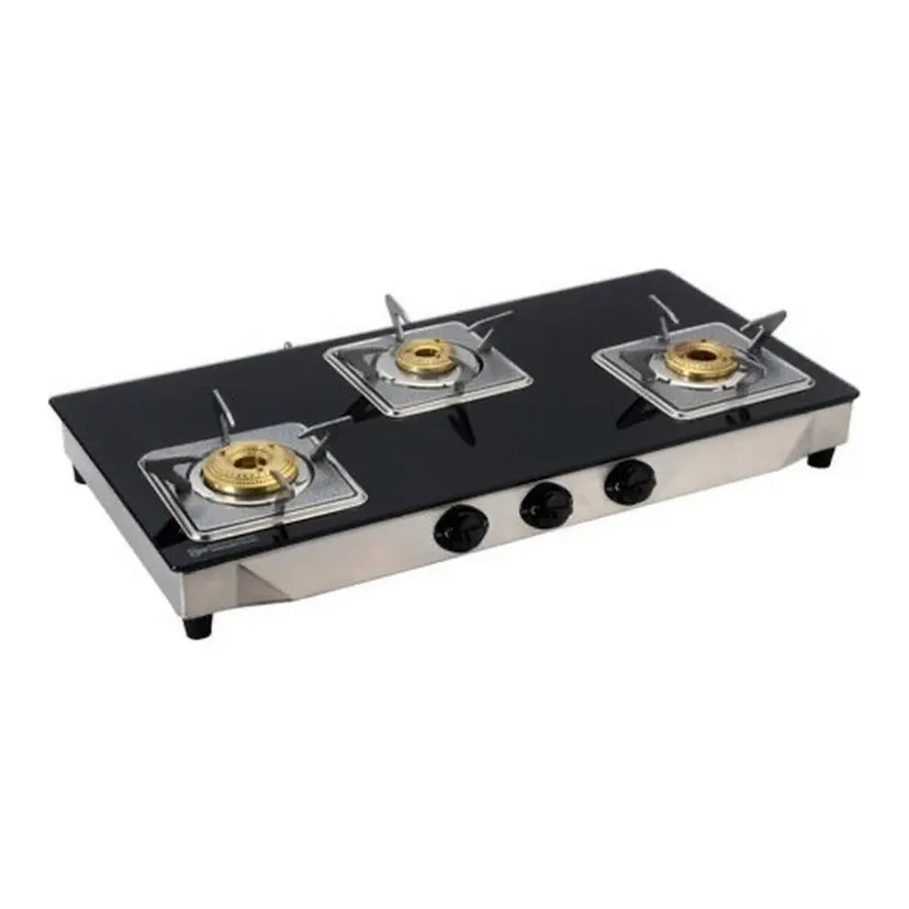 Electron Heavy Glass Top Gas Stove 3 Burner