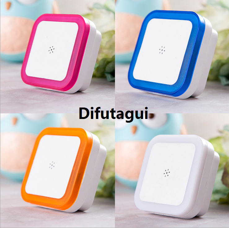Difutagui Colorful Lights Multi Romantic Gifts Baby LED Square 0.8 Night Light Sensor Plug Europe Bargain price and America Mini 1PCS Trend Popular Most 【】Novelty Light Control W Bedroom Light