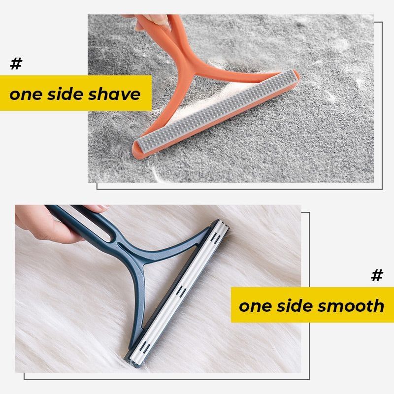 Wenefang Fashion 1pc 2in1 Double Sided Pet Hair Remover Lint Remover Clean Tool Shaver Sweater Cleaner Fabric Shaver Scraper For Clothes Carpet