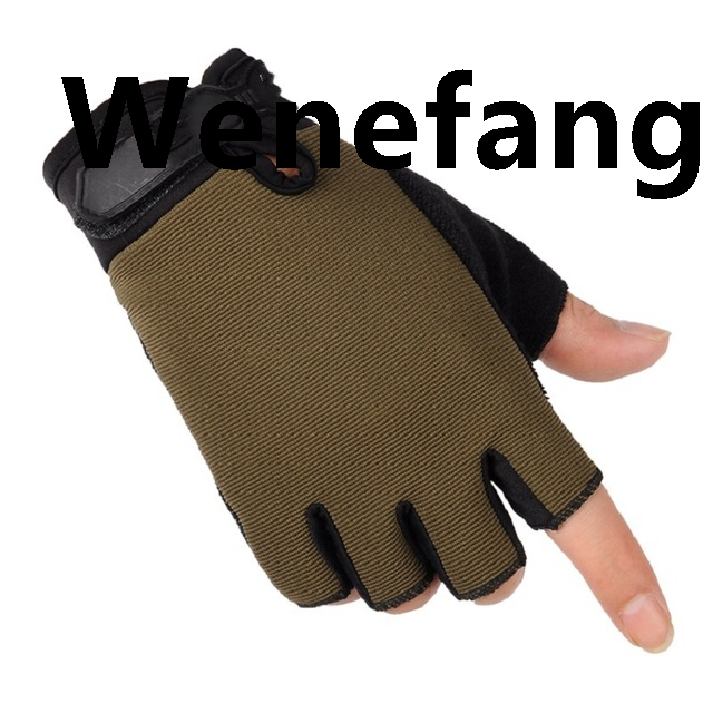 Wenefang Summer Men Gloves Ice Silk Non-slip Sun Driving Glove Fishing Gloves Breathable Cycling Hiking Glove Full Finger Gloves