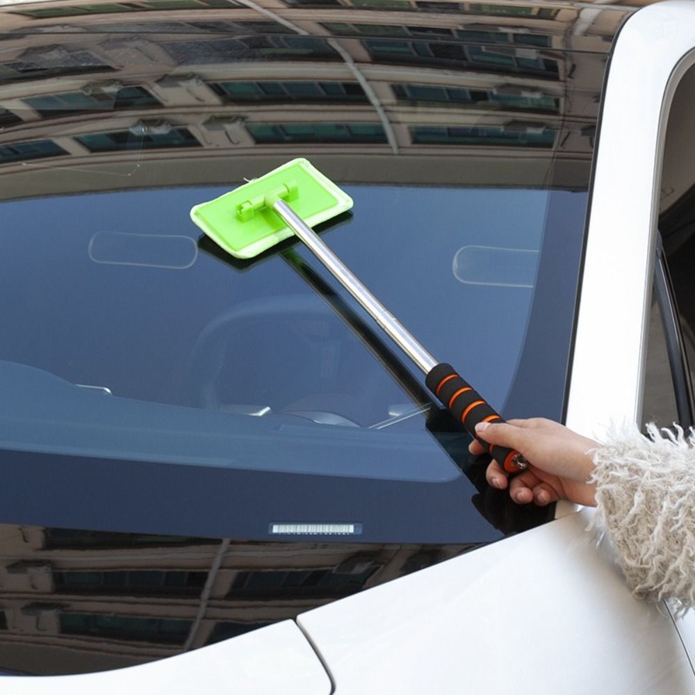 New Windshield Car Window Cleaning Brush Car Cleaning Reusable Dust Removal Brush Retractable Defogging Brush Office