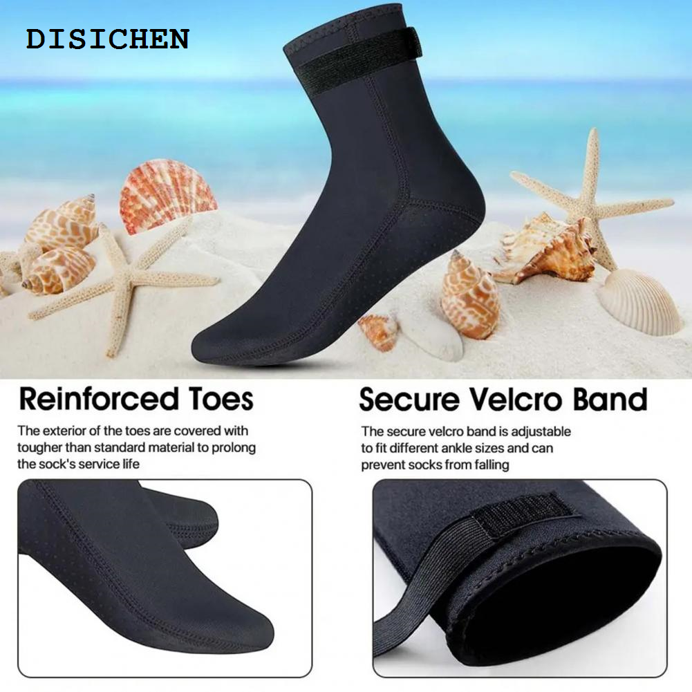 DISICHEN Luxury 1 Pair Diving Socks Elasticity Non-slip Neoprene Snorkeling Swimming Socks Beach Surfing Booties Water Sport Supply
