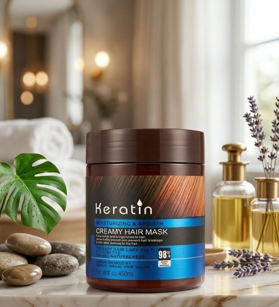 Keratin Moisturizing & Smooth Cream Hair Mask500Ml