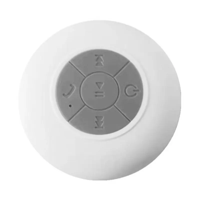 ARELENE Bathroom Wireless Bluetooth Speaker Suction Cup Mini Portable RGB Light Stereo Speaker for Outdoor Sports White