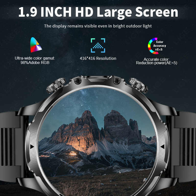 HOT 2025 Smart Watch 1.9inch Ultra HD Clock Blood Pressure Monitor Bluetooth Call 700mAh Sports Fitness Smartwatch For Huawei Xiaomi