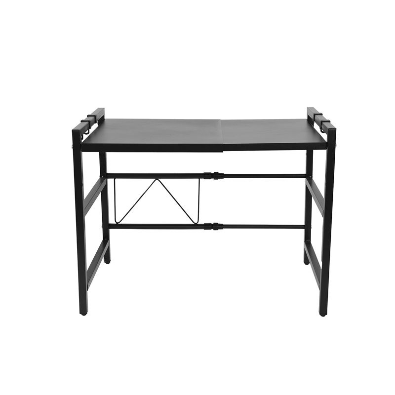 Extendable Microwave Oven Stand 2-Tier with Storage Shelf Heavy Duty with 6 Hooks