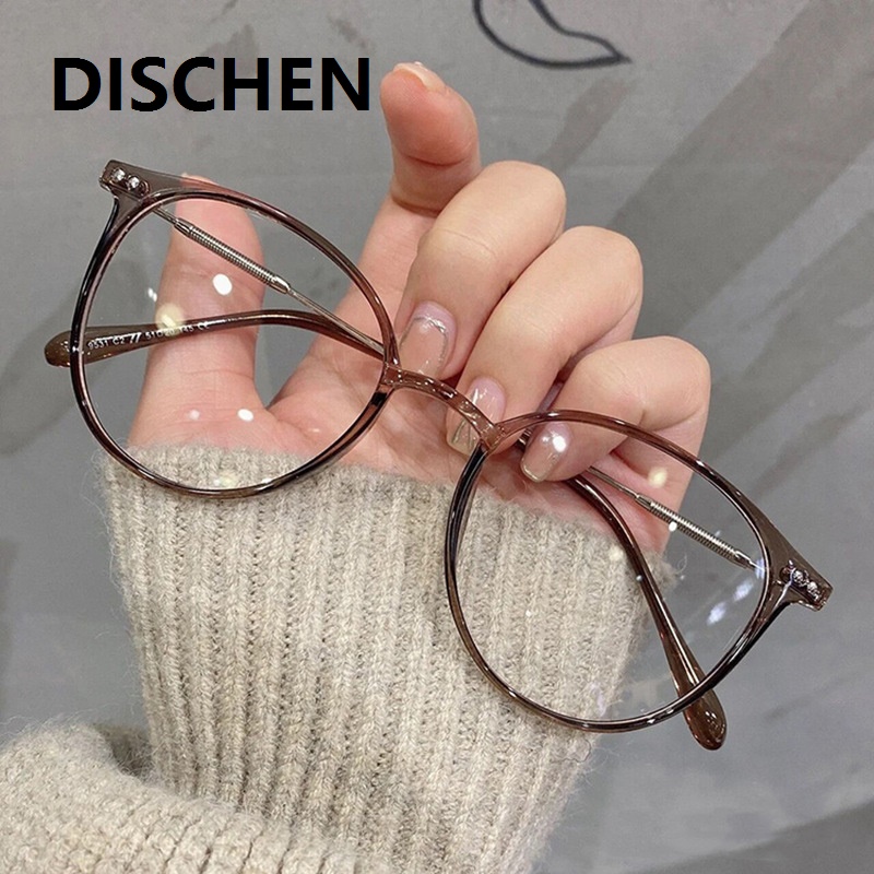 DISCHEN Original Men And Women Round Anti Blue Glasses Computer Frame Optical Lenses New Arrival 2023