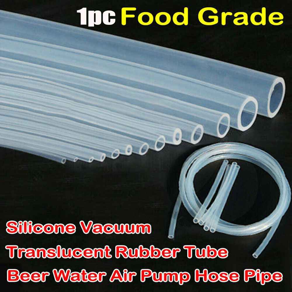 1M Milk Clear Flexible Silicone Tube Hose Pipe Soft Rubber Translucent
