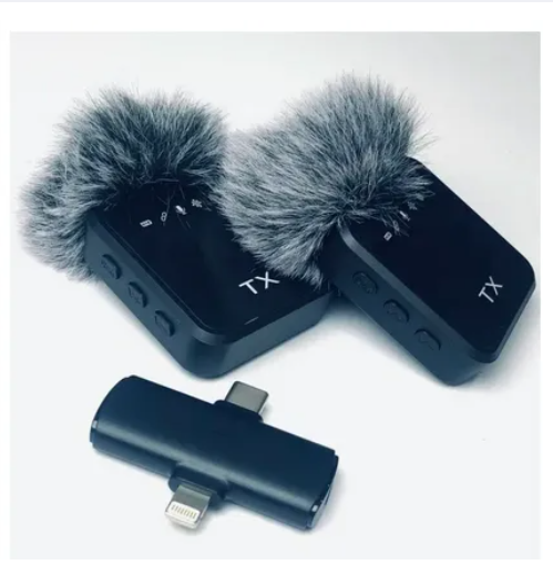 2 In 1 Wireless Intelligent Noise Reduction Microphone Omnidirectional Sound Clear Timbre Highly Sensitive HD Sound