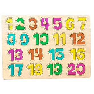 Multicolored Wooden Numbers Learning Board