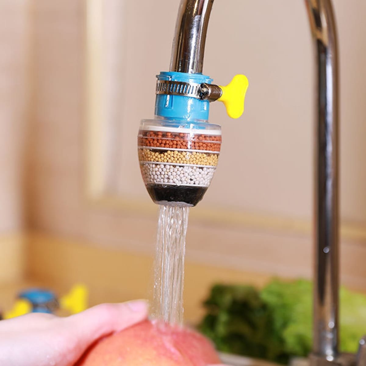 6 Layer Water Purifier Tap, Water Filter Nozzle, Household Kitchen Home Carbon Faucet