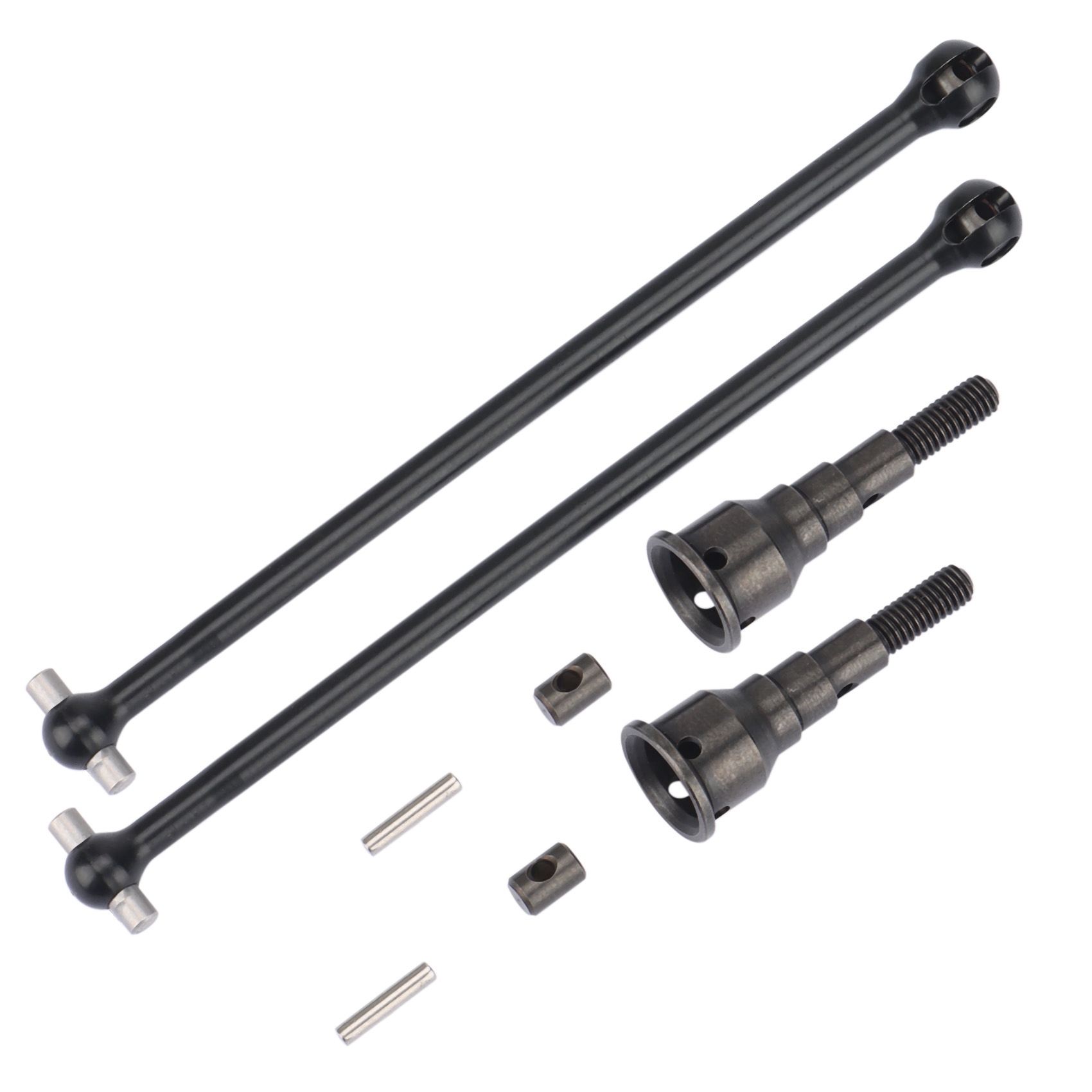 NAMUNY 2Pcs Metal Front Drive Shaft CVD for Yikong YK4102 YK4103 CR3.4 KHAMBA 1/10 RC Crawler Car Upgrade Parts