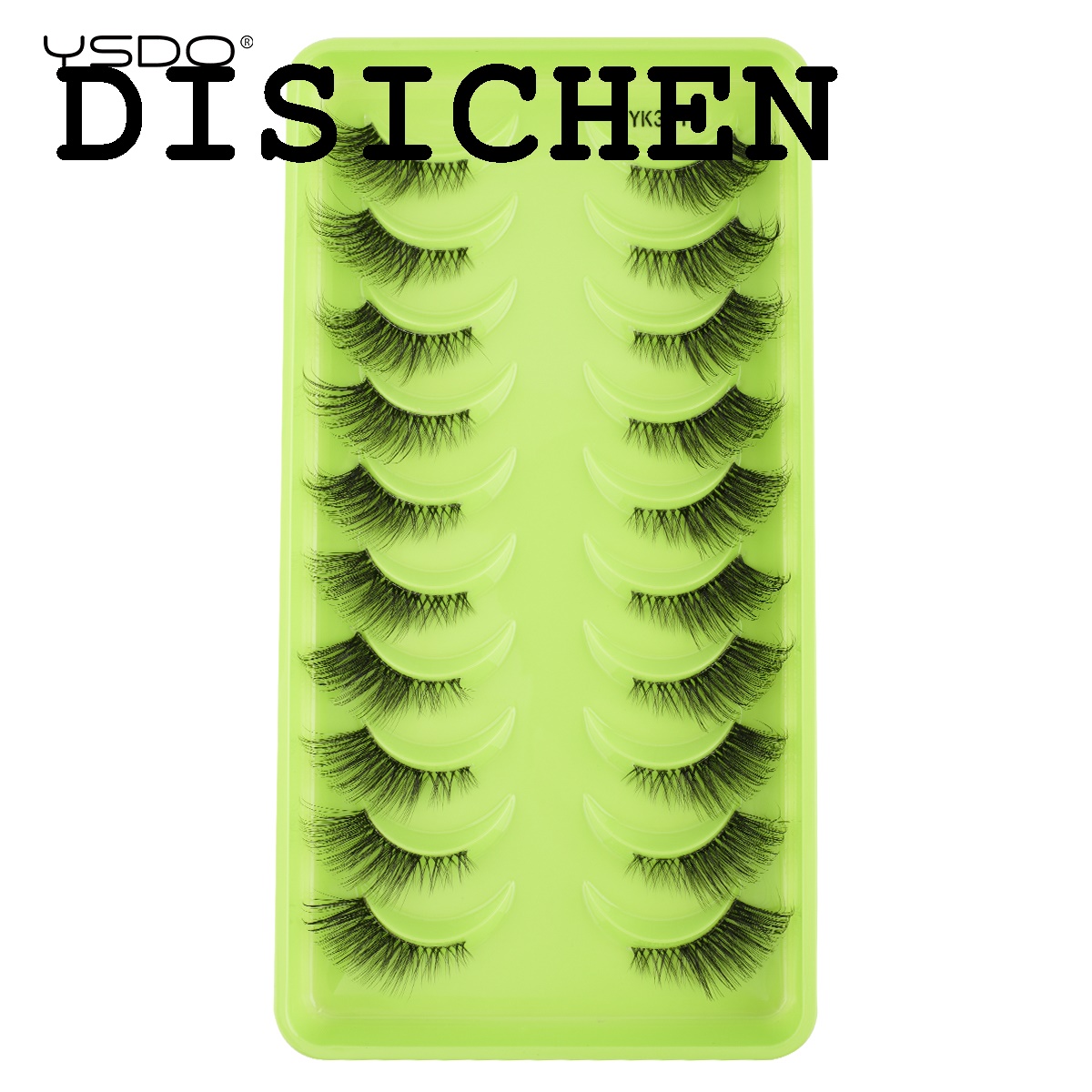 DISICHEN 【2025 Version】 YSDO Half Lashes 3/6/10 Pairs Natural Long Cat Eye Eyelashes Wispy Winged 3D Mink Lashes Makeup Eyelash Extension Cilios